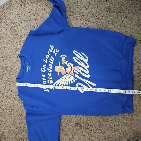 Lucy Jaynes Goodwill To Y'all Sweatshirt Christmas Blue Crew Neck Pullover M - Picture 9 of 9